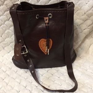 Beautiful Hand Made 100% Leather Bucket Purse